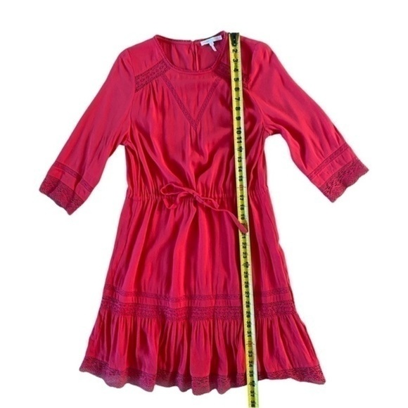 Maje Ransard Crepe Dress in Framboise (red/pink) - Picture 9 of 10